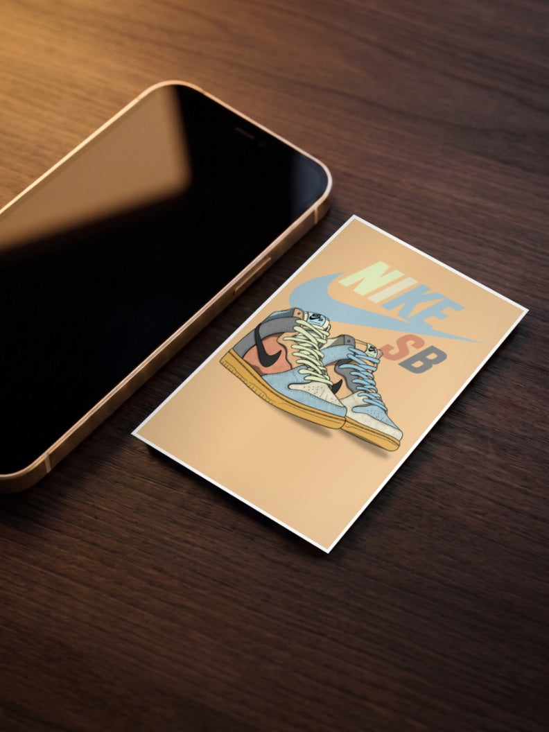 Nike SB Dunk Sneaker Art Sneaker Poster