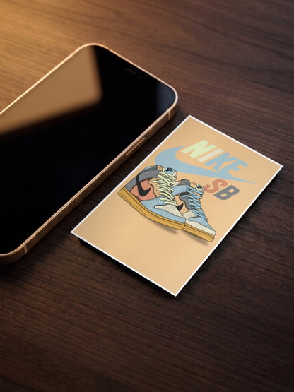 Nike SB Dunk Sneaker Art Sneaker Poster
