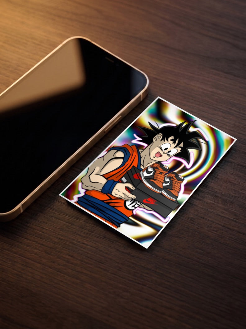 Goku Jordan Shoebox Art Sneaker Poster