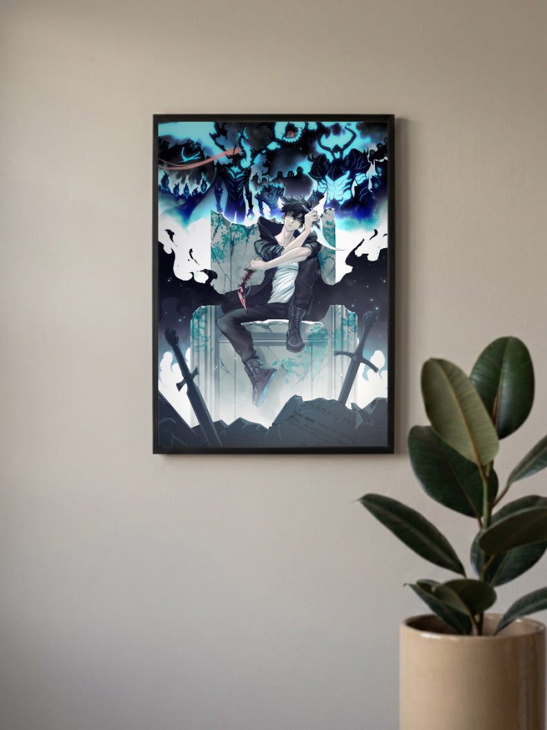 Sung Jinwoo Throne Of Swords Anime Poster