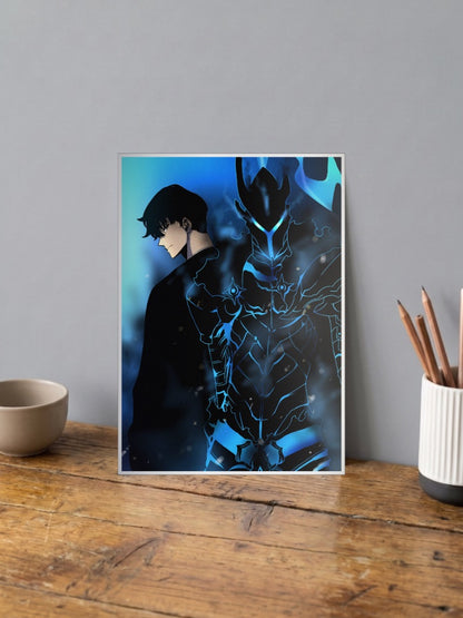 Sung Jinwoo And Igris Art Anime Poster