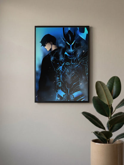 Sung Jinwoo And Igris Art Anime Poster