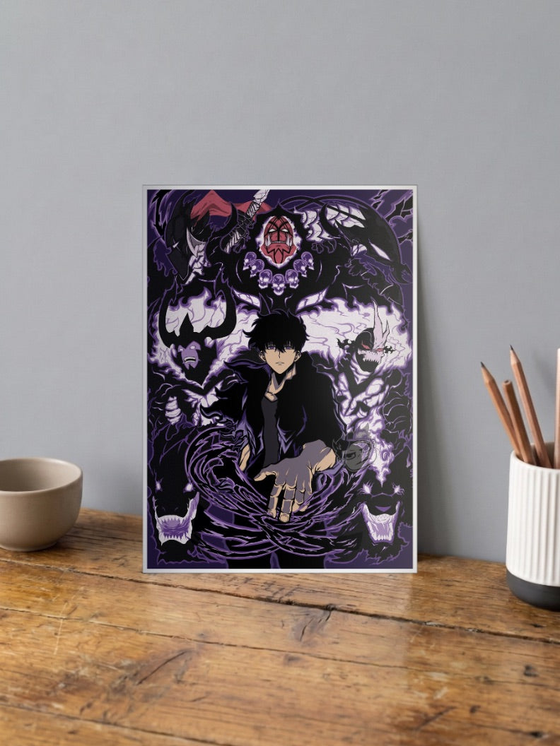 Sung Jinwoo Shadow Army Anime Poster
