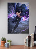 Sung Jinwoo Dual Dagger Run Anime Poster
