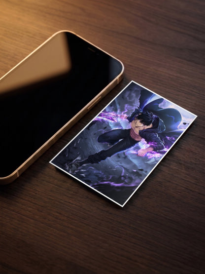 Sung Jinwoo Dual Dagger Run Anime Poster
