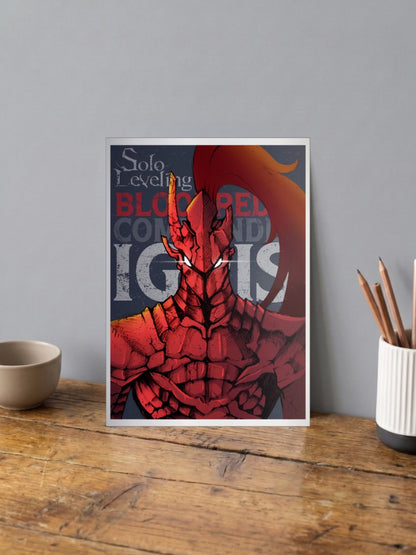 Igris Blood Red Commander Anime Poster