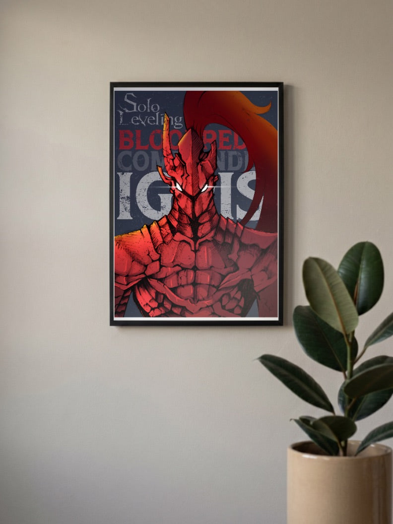 Igris Blood Red Commander Anime Poster