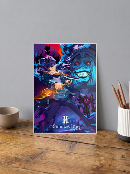 Sung Jinwoo Dagger Monster Anime Poster