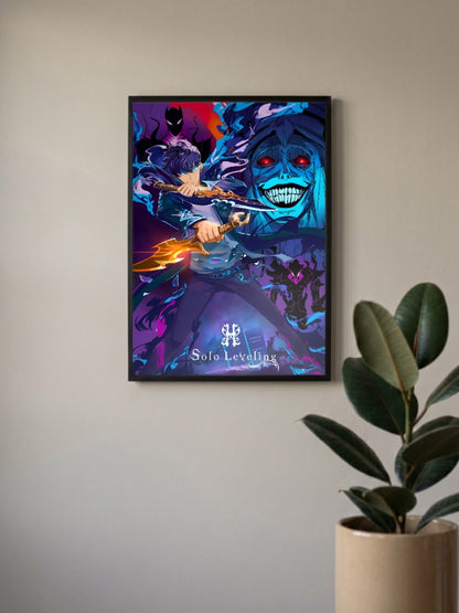 Sung Jinwoo Dagger Monster Anime Poster
