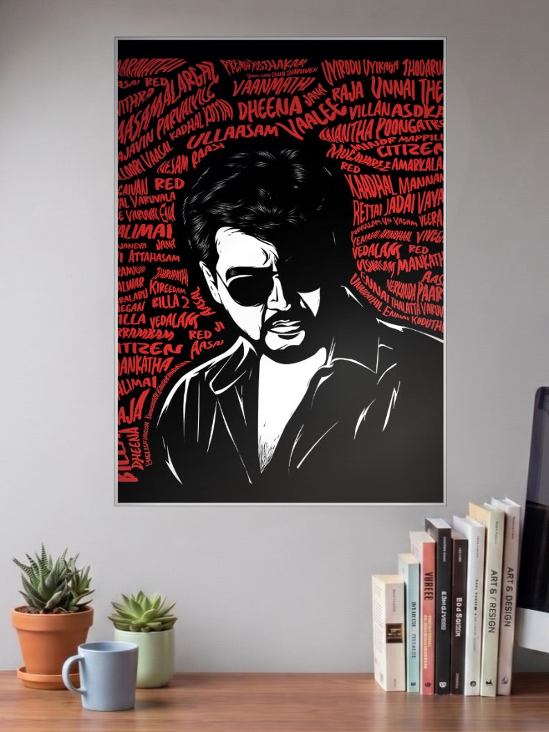 Ajith Kumar Movie Titles Kollywood Movie Poster