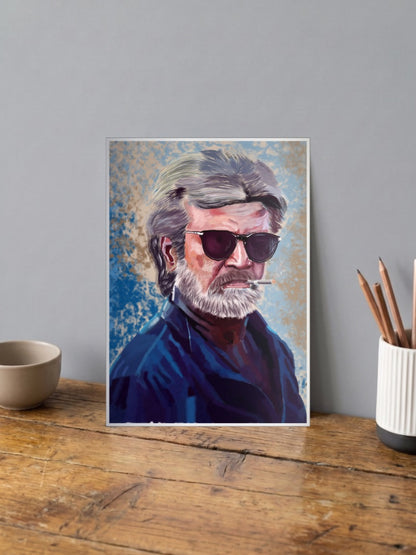 Rajinikanth Portrait Kollywood Movie Poster