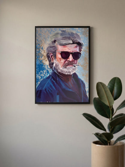 Rajinikanth Portrait Kollywood Movie Poster