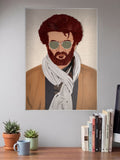 Rajinikanth Scarf Portrait Kollywood Movie Poster