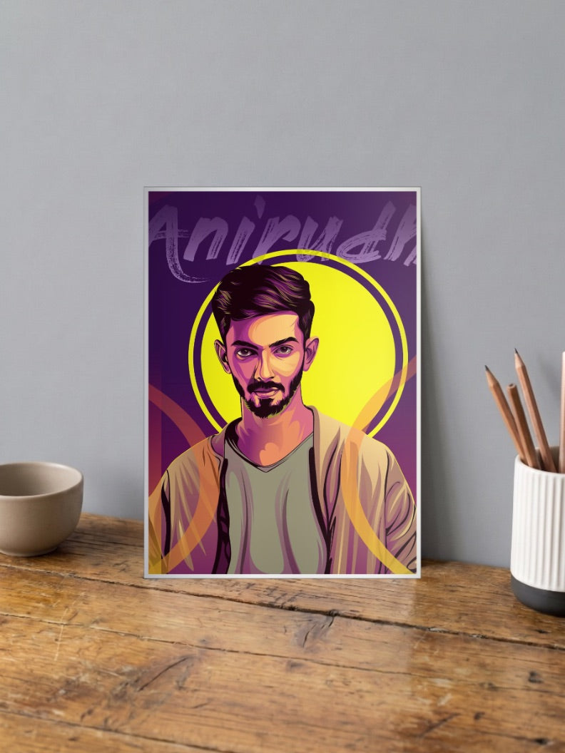 Anirudh Ravichander Portrait Singers Poster