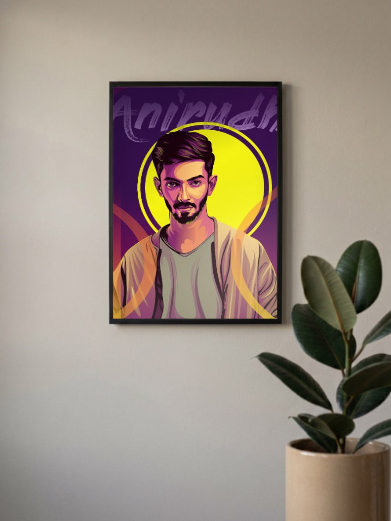 Anirudh Ravichander Portrait Singers Poster
