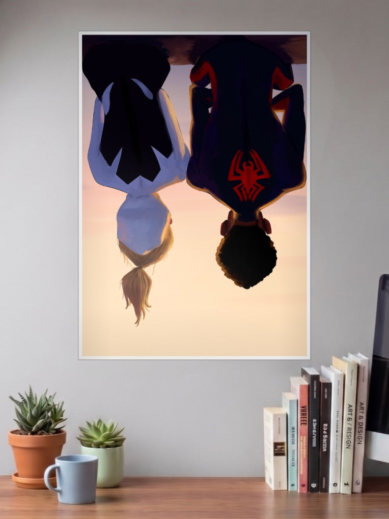Upside down Spider Man and Gwen | Marvel Poster