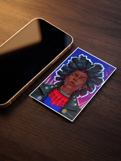 Miles Morales Punk Portrait Marvel Poster