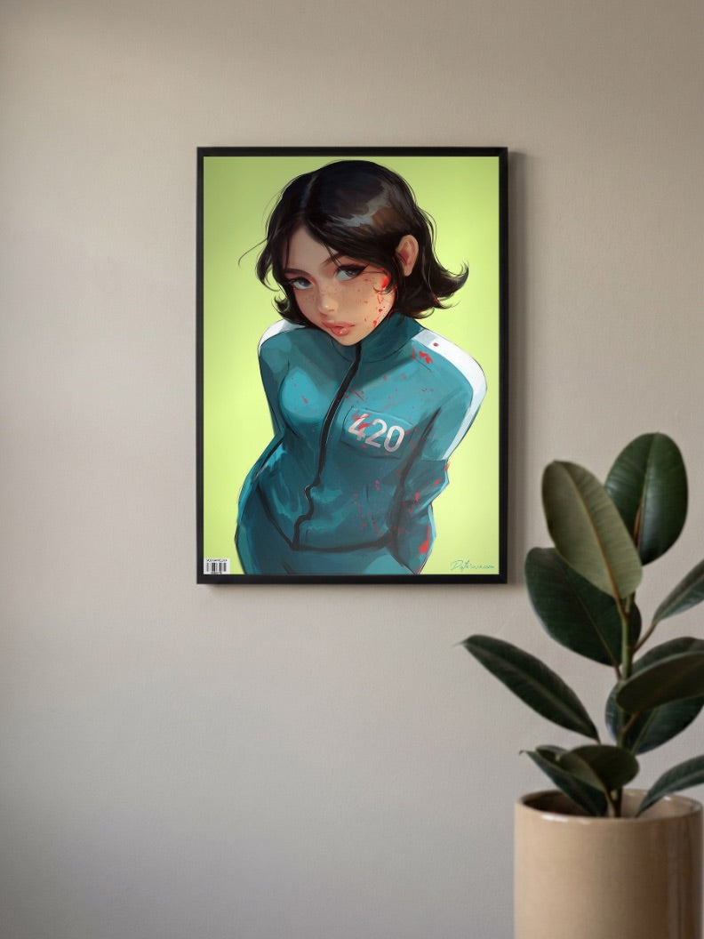 Squid Game Contestant 420 Netflix Poster