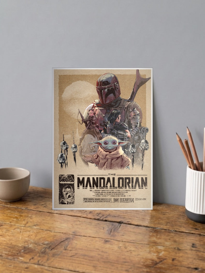 The Mandalorian Vintage Poster Star Wars Poster