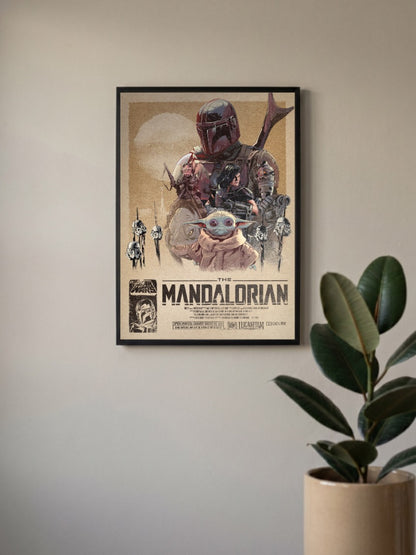 The Mandalorian Vintage Poster Star Wars Poster