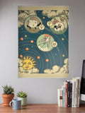 Astrology Planets Vintage Art Abstract Poster