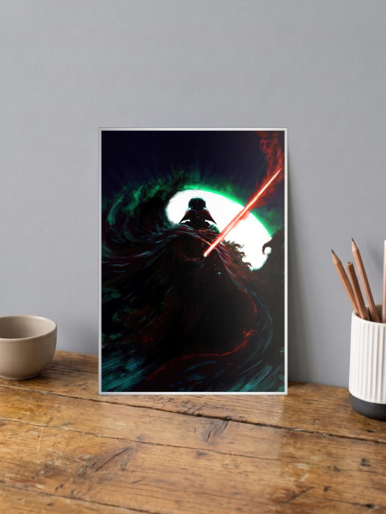 Darth Vader Silhouette Art Star Wars Poster