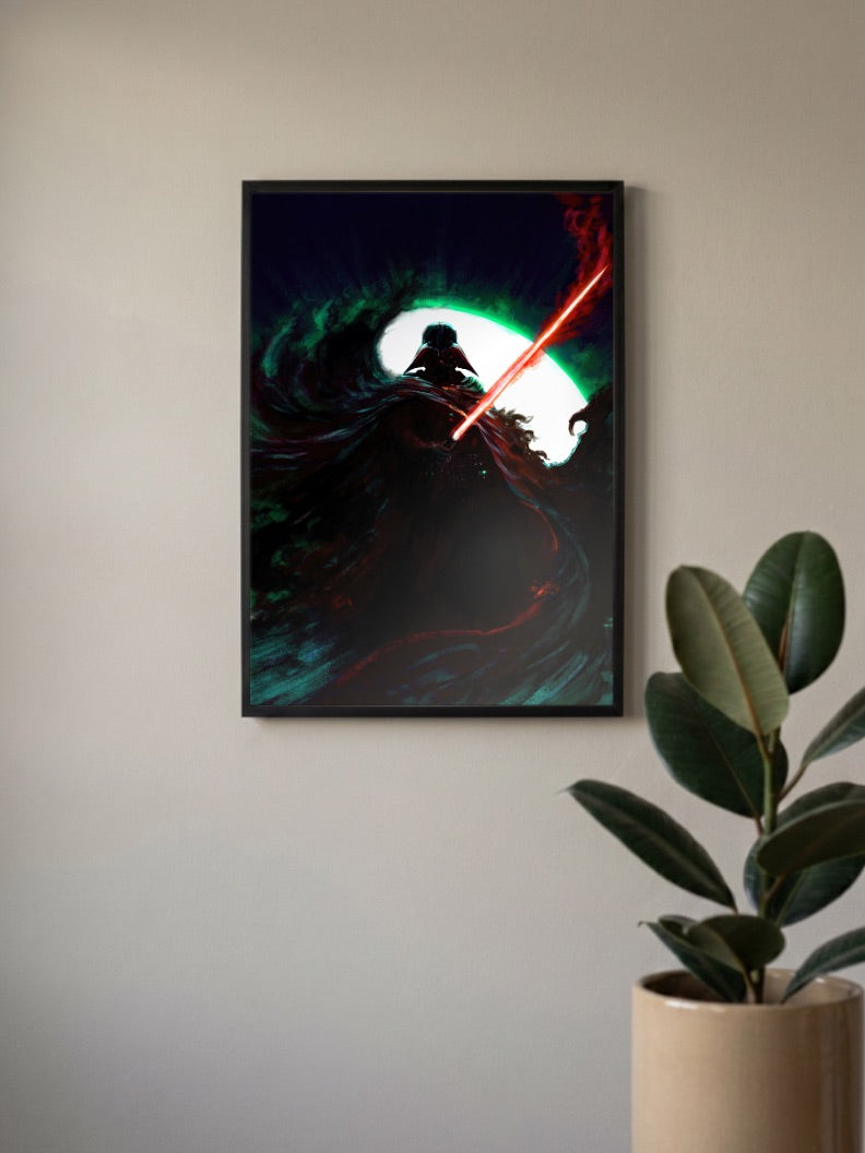Darth Vader Silhouette Art Star Wars Poster