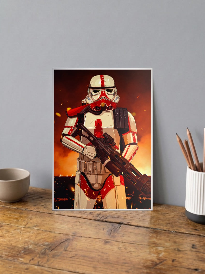 Battle Worn Stormtrooper Art Star Wars Poster
