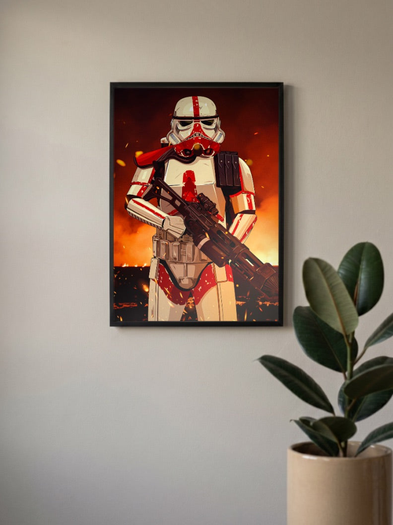 Battle Worn Stormtrooper Art Star Wars Poster