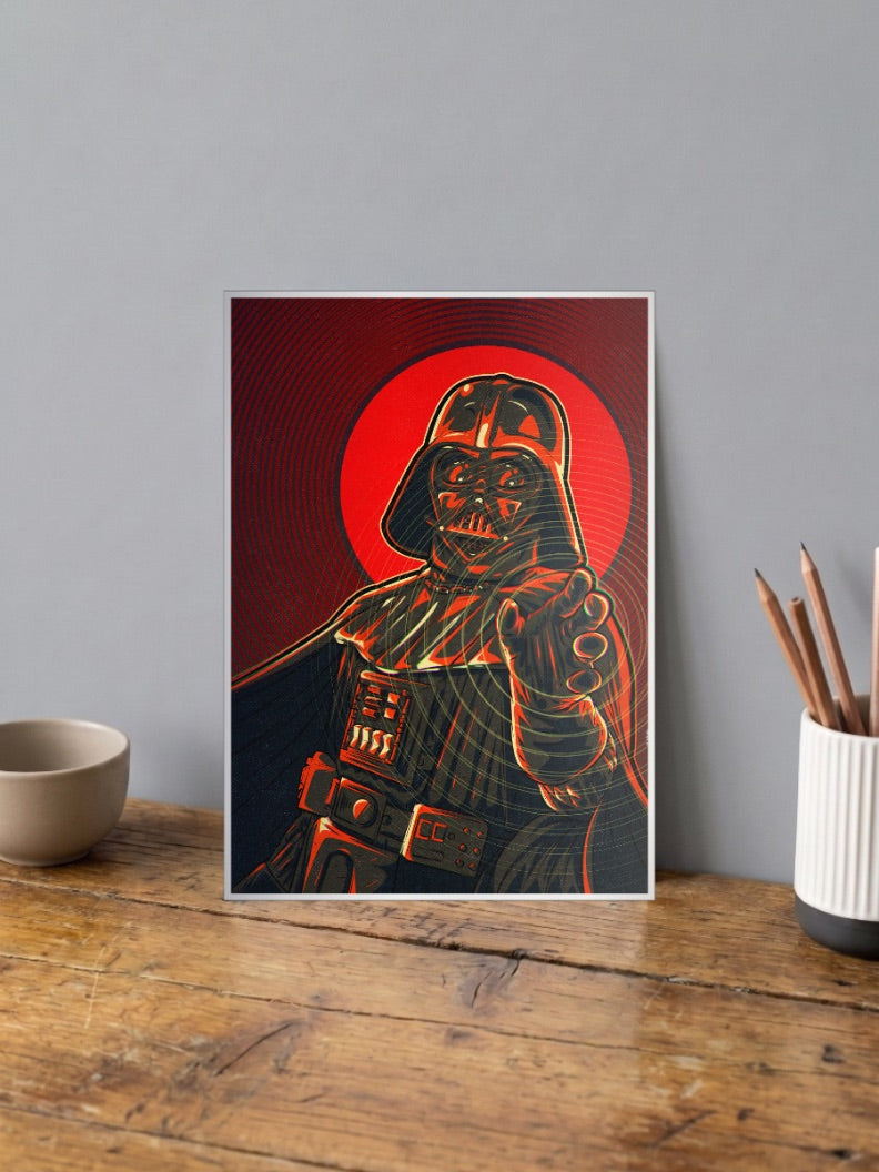 Darth Vader Red Pop Art Star Wars Poster