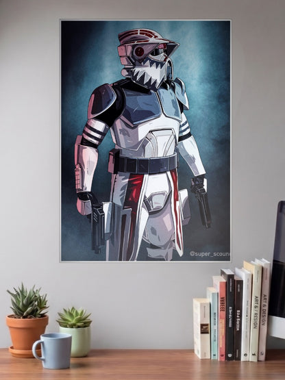 ARC Trooper Shark Helmet Art Star Wars Poster
