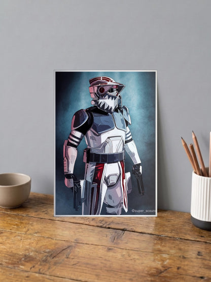 ARC Trooper Shark Helmet Art Star Wars Poster