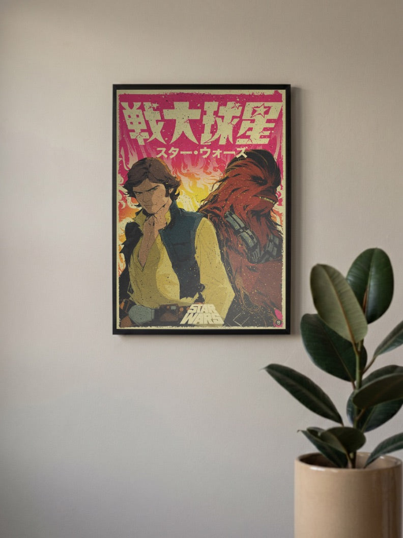 Han Solo And Chewbacca Art Star Wars Poster