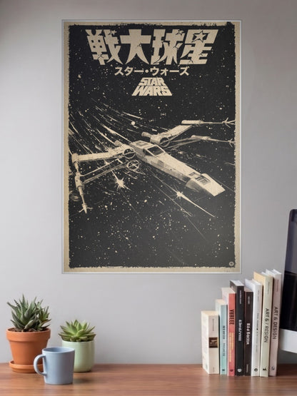 X Wing Space Battle Poster Star Wars Poster