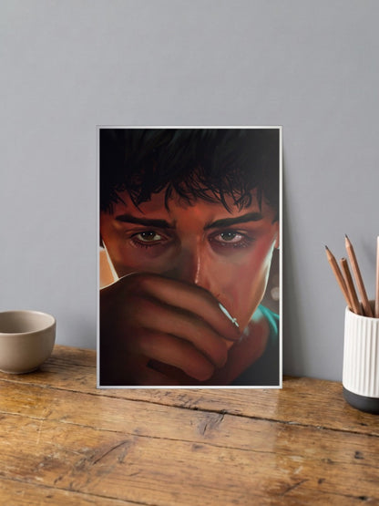 Steve Harrington Portrait Art Netflix Poster
