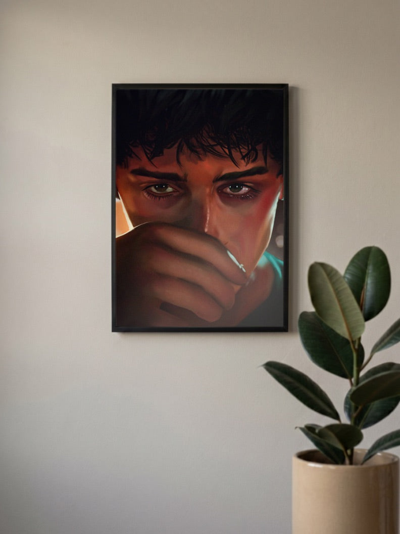 Steve Harrington Portrait Art Netflix Poster