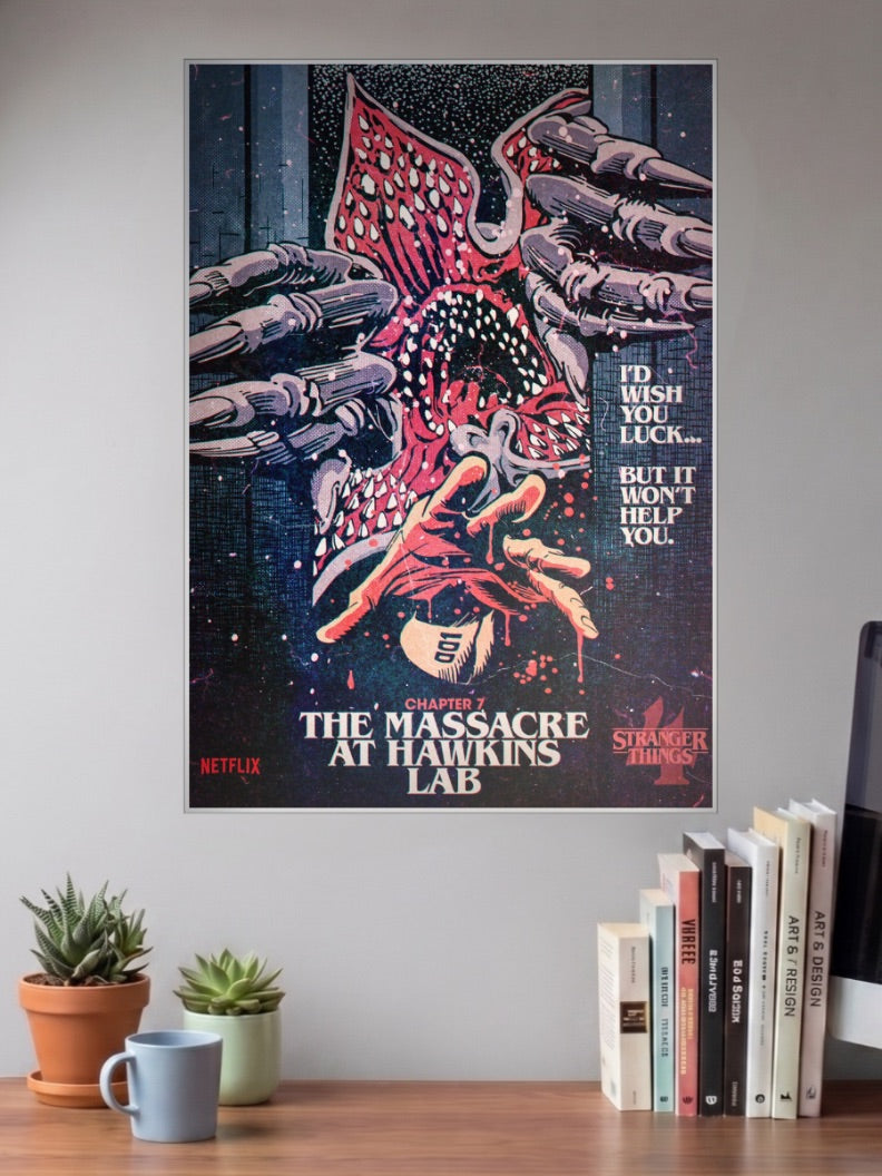Massacre At Hawkins Lab Poster Netflix Poster