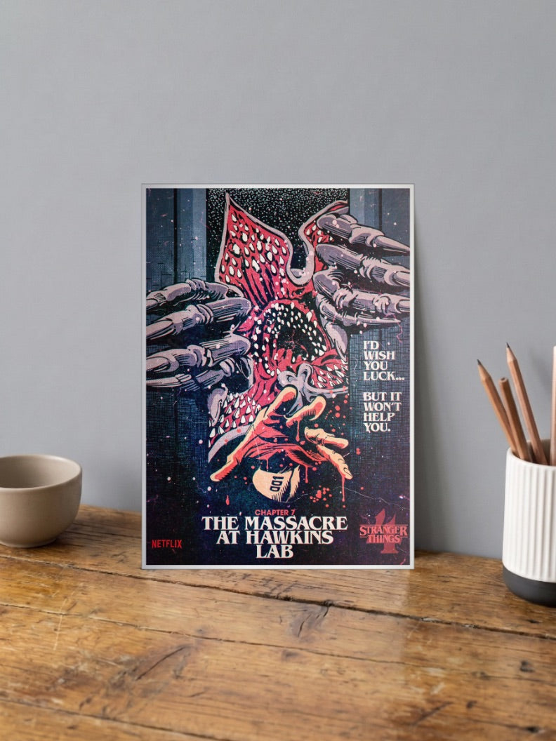 Massacre At Hawkins Lab Poster Netflix Poster