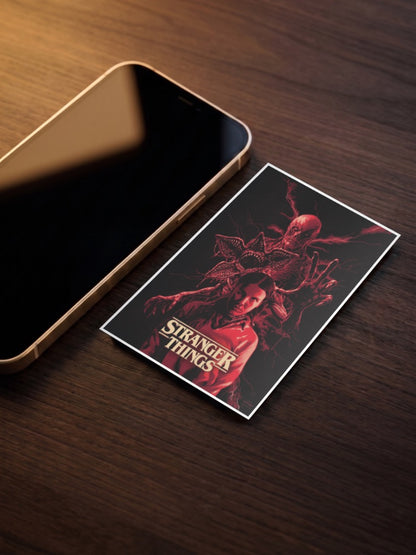 Eleven And Vecna Red Poster Netflix Poster