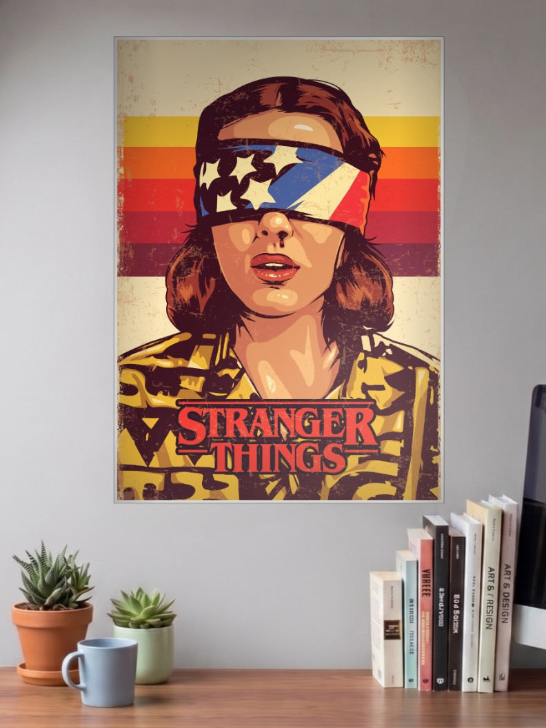 Eleven Blindfolded Retro Poster Netflix Poster