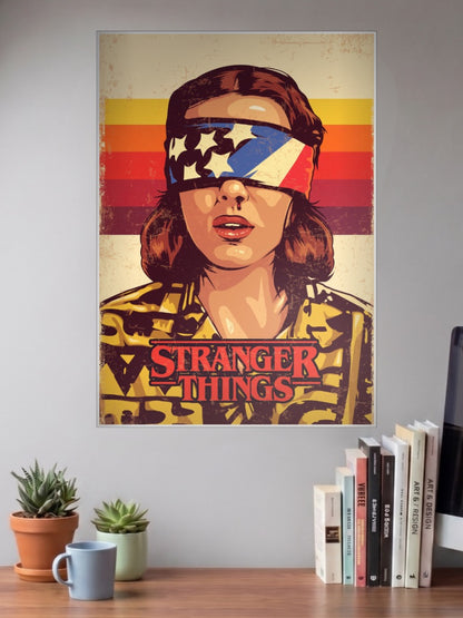 Eleven Blindfolded Retro Poster Netflix Poster