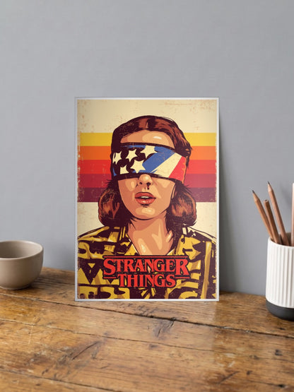 Eleven Blindfolded Retro Poster Netflix Poster