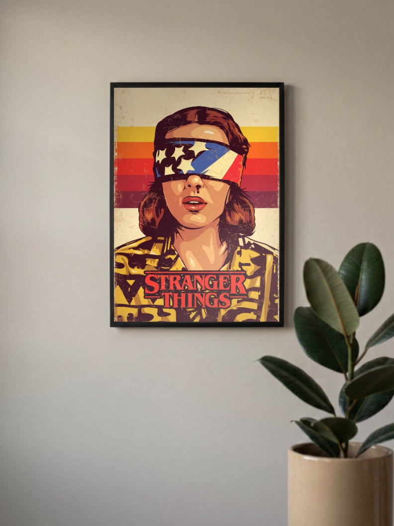 Eleven Blindfolded Retro Poster Netflix Poster