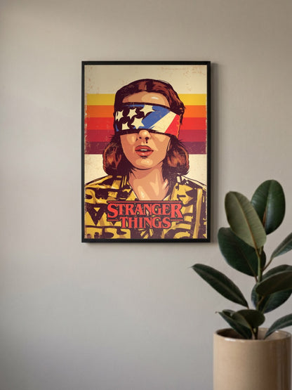 Eleven Blindfolded Retro Poster Netflix Poster
