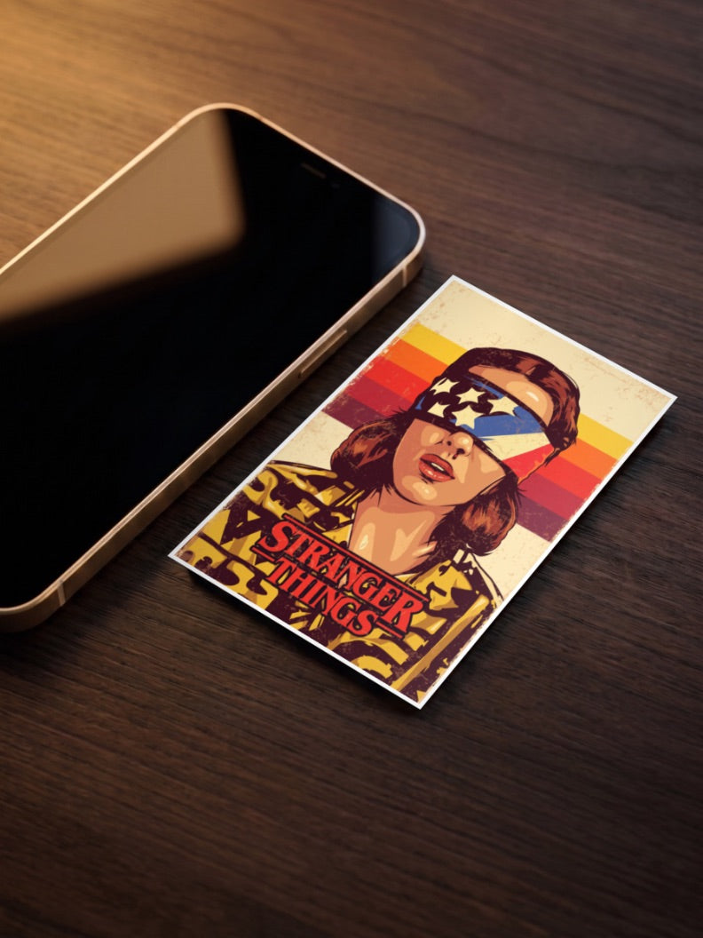 Eleven Blindfolded Retro Poster Netflix Poster