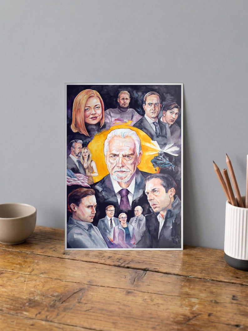 SUCCESSION Art Collage Poster