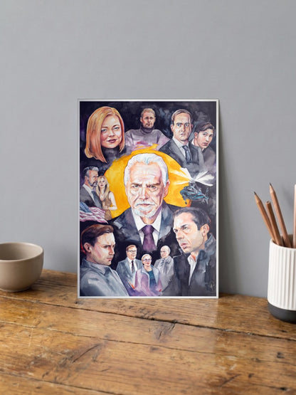 SUCCESSION Art Collage Poster