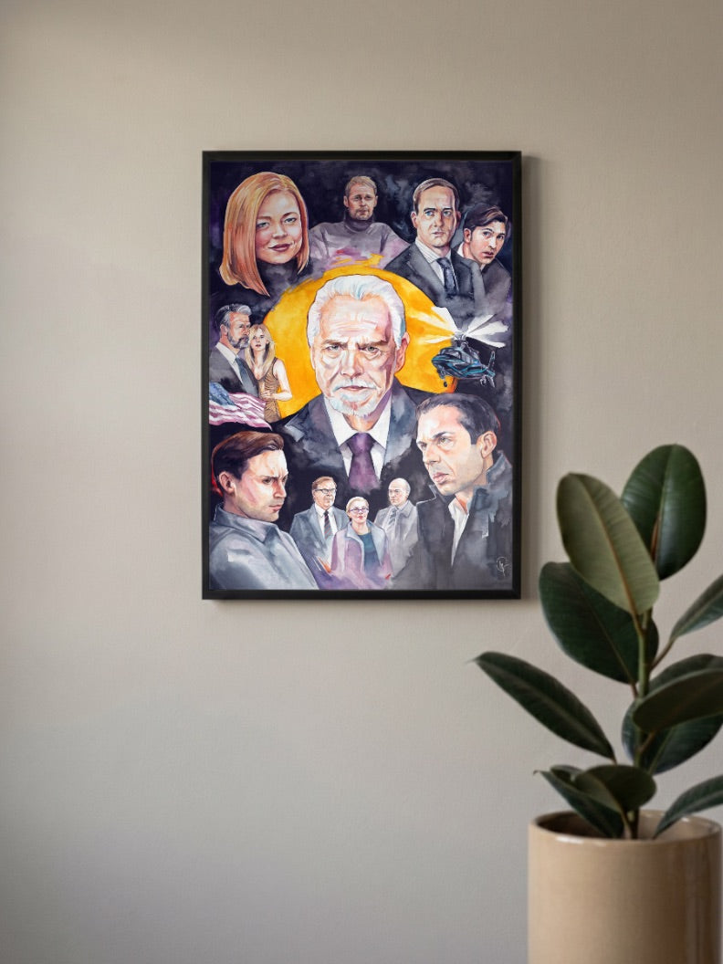 SUCCESSION Art Collage Poster