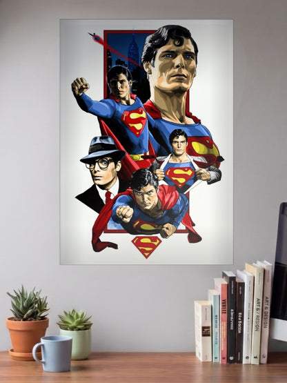 Superman Christopher Reeve Art DC Poster
