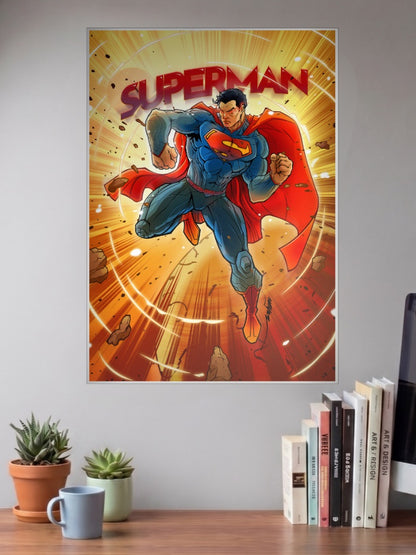 Superman Comic Action Poster DC Poster